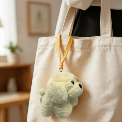 Golden Retriever Washable Squeaky Dog Toy & Bag Charm