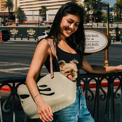Wave Pet Carry Totes - Genyan White