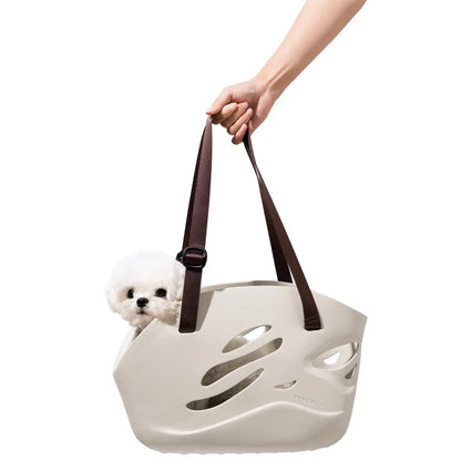 Wave Pet Carry Totes - Genyan White